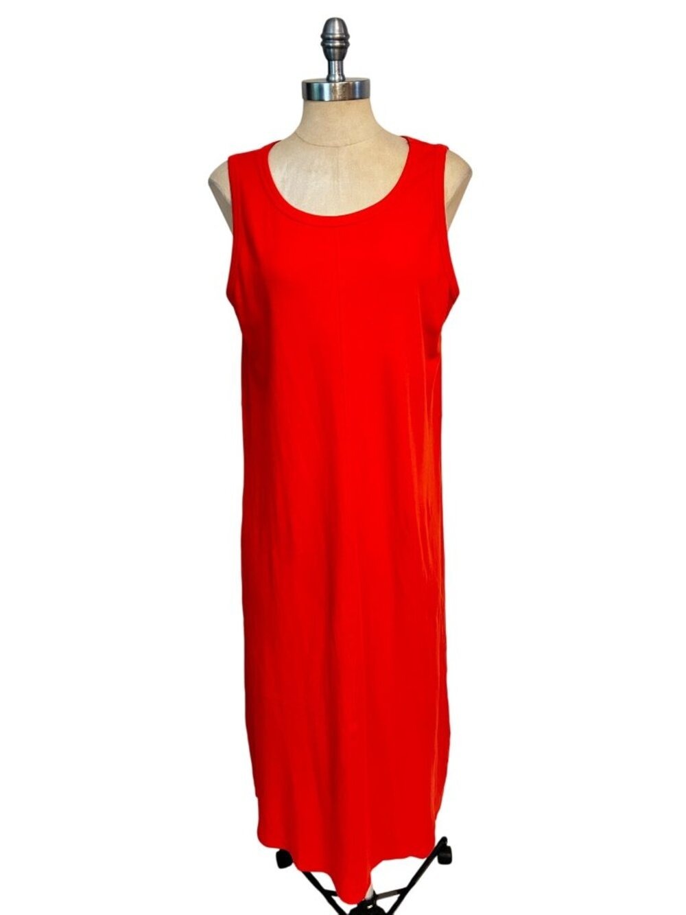 Elizabeth and James Womens Red Sleeveless Cotton Midi Dress Size Large NWOT